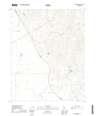 United States Geological Survey Owens Reservoir, CA (2021, 24000-Scale) digital map