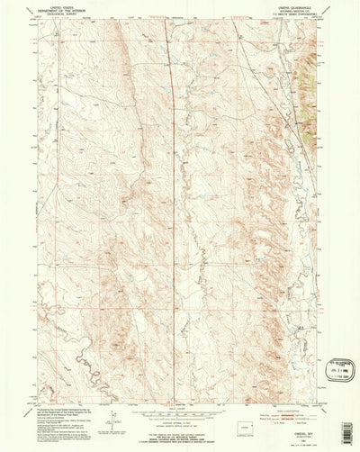 United States Geological Survey Owens, WY (1951, 24000-Scale) digital map