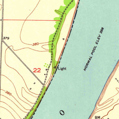 United States Geological Survey Owensboro East, KY-IN (1952, 24000-Scale) digital map