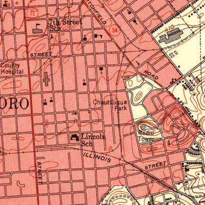 United States Geological Survey Owensboro East, KY-IN (1952, 24000-Scale) digital map