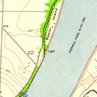 United States Geological Survey Owensboro East, KY-IN (1956, 24000-Scale) digital map