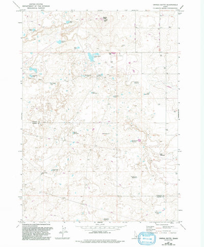 United States Geological Survey Owinza Butte, ID (1971, 24000-Scale) digital map