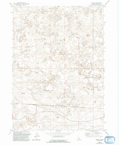 United States Geological Survey Owinza, ID (1971, 24000-Scale) digital map