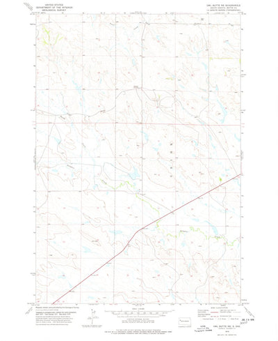 United States Geological Survey Owl Butte NE, SD (1978, 24000-Scale) digital map