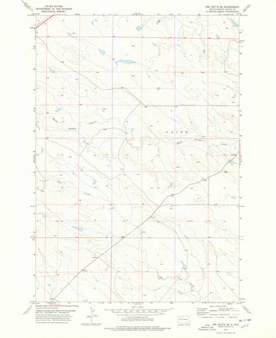 United States Geological Survey Owl Butte SE, SD (1977, 24000-Scale) digital map