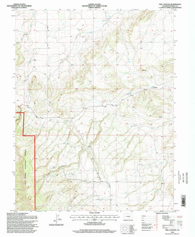 United States Geological Survey Owl Canyon, CO (1994, 24000-Scale) digital map