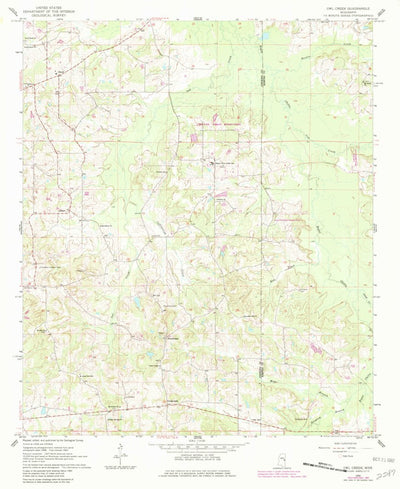 United States Geological Survey Owl Creek, MS (1962, 24000-Scale) digital map