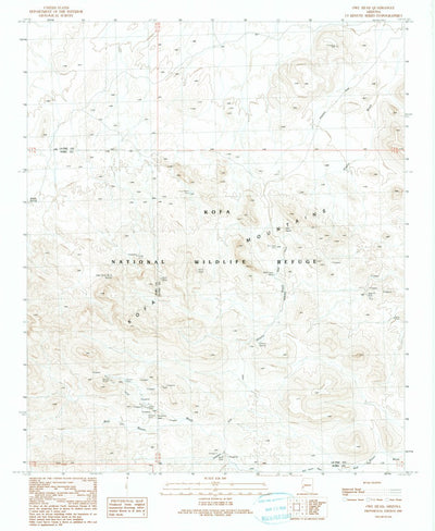 United States Geological Survey Owl Head, AZ (1990, 24000-Scale) digital map