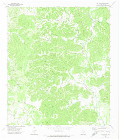 United States Geological Survey Owl Hollow, TX (1971, 24000-Scale) digital map