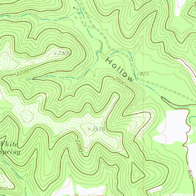 United States Geological Survey Owl Hollow, TX (1971, 24000-Scale) digital map