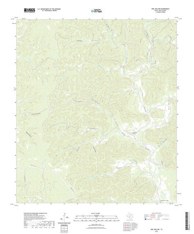 United States Geological Survey Owl Hollow, TX (2022, 24000-Scale) digital map