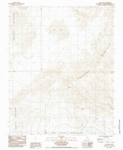 United States Geological Survey Owl Lake, CA (1985, 24000-Scale) digital map