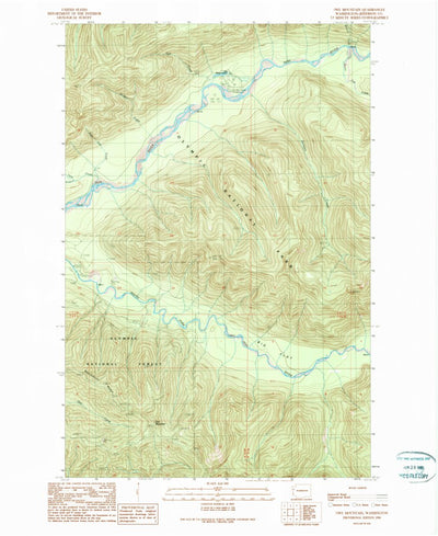 United States Geological Survey Owl Mountain, WA (1990, 24000-Scale) digital map