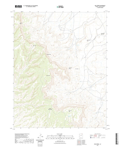 United States Geological Survey Owl Spring, AZ (2021, 24000-Scale) digital map