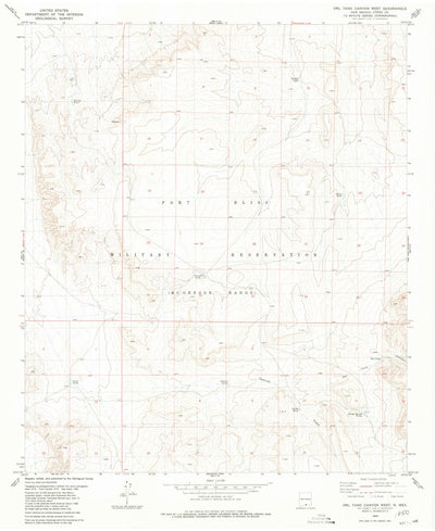 United States Geological Survey Owl Tank Canyon West, NM (1980, 24000-Scale) digital map