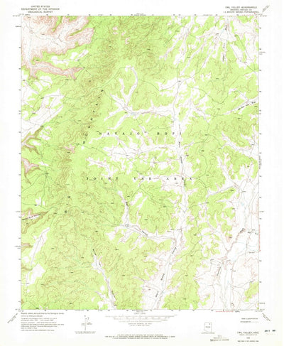 United States Geological Survey Owl Valley, AZ (1968, 24000-Scale) digital map