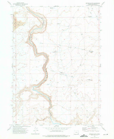 United States Geological Survey Owyhee Butte, OR (1972, 24000-Scale) digital map