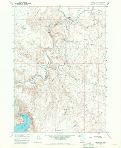 United States Geological Survey Owyhee Dam, OR (1967, 24000-Scale) digital map