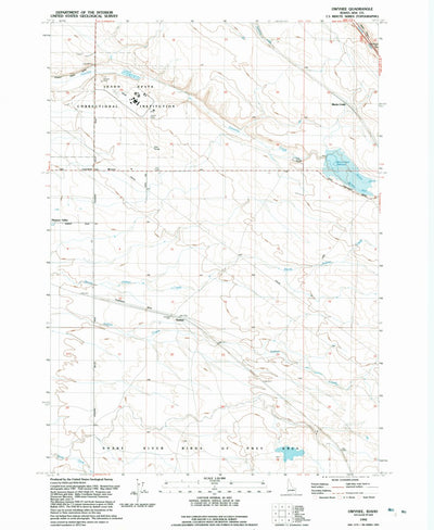 United States Geological Survey Owyhee, ID (1992, 24000-Scale) digital map