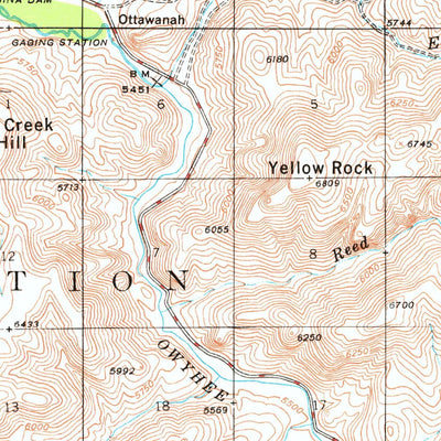 United States Geological Survey Owyhee, NV-ID (1939, 62500-Scale) digital map