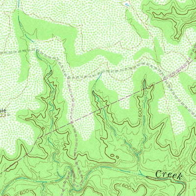 United States Geological Survey Ox Yoke Creek, TX (1966, 24000-Scale) digital map