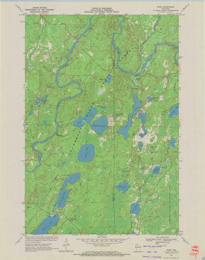 United States Geological Survey Oxbo, WI (1970, 24000-Scale) digital map