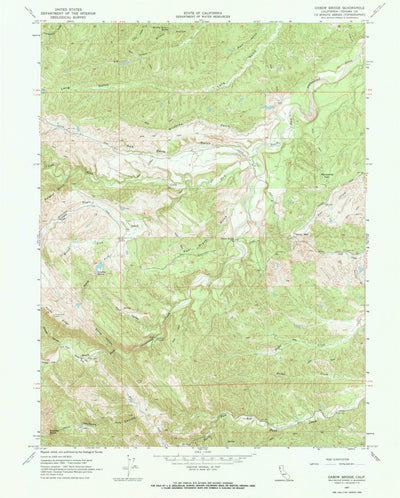 United States Geological Survey Oxbow Bridge, CA (1967, 24000-Scale) digital map