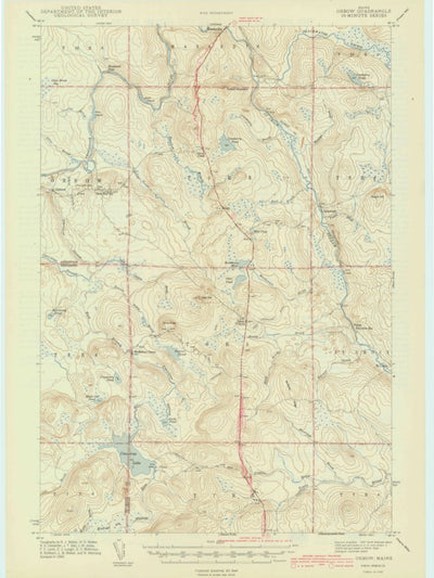 United States Geological Survey Oxbow, ME (1942, 62500-Scale) digital map