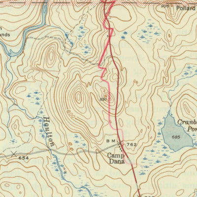 United States Geological Survey Oxbow, ME (1942, 62500-Scale) digital map