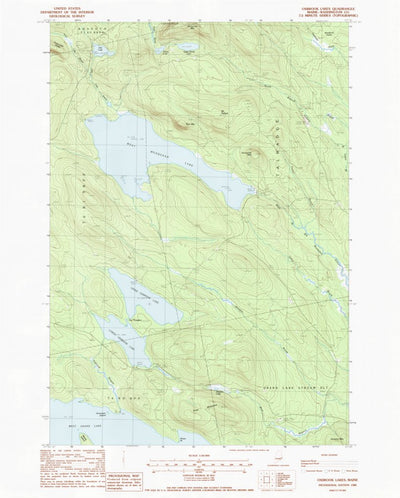 United States Geological Survey Oxbrook Lakes, ME (1988, 24000-Scale) digital map