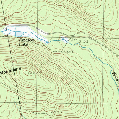 United States Geological Survey Oxbrook Lakes, ME (1988, 24000-Scale) digital map