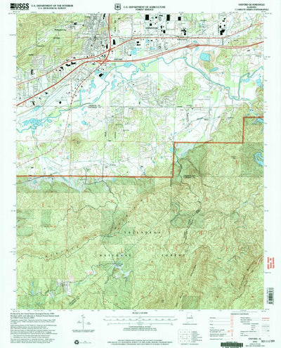 United States Geological Survey Oxford, AL (2001, 24000-Scale) digital map