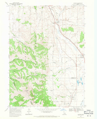 United States Geological Survey Oxford, ID (1968, 24000-Scale) digital map