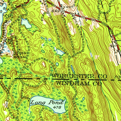 United States Geological Survey Oxford, MA-CT-RI (1953, 24000-Scale) digital map