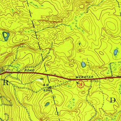 United States Geological Survey Oxford, MA-CT-RI (1953, 31680-Scale) digital map