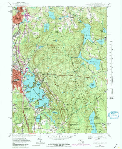 United States Geological Survey Oxford, MA-CT-RI (1969, 24000-Scale) digital map