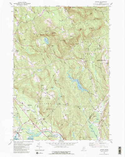 United States Geological Survey Oxford, ME (1980, 24000-Scale) digital map