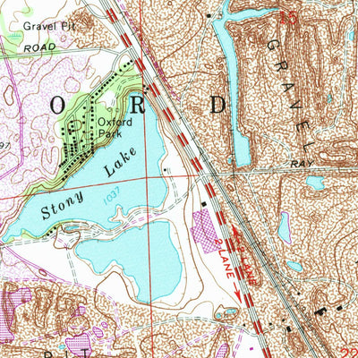 United States Geological Survey Oxford, MI (1968, 24000-Scale) digital map