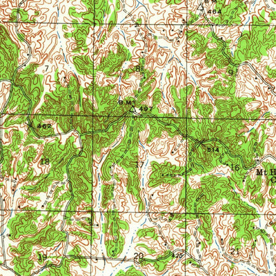 United States Geological Survey Oxford, MS (1940, 62500-Scale) digital map