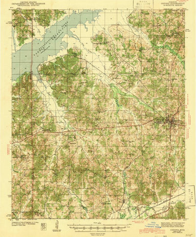 United States Geological Survey Oxford, MS (1943, 62500-Scale) digital map