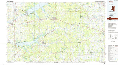 United States Geological Survey Oxford, MS (1984, 100000-Scale) digital map