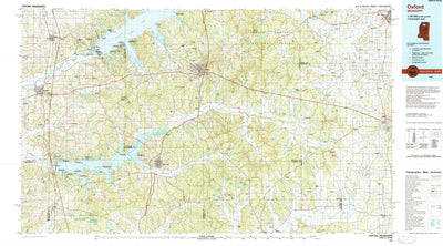 United States Geological Survey Oxford, MS (1990, 100000-Scale) digital map