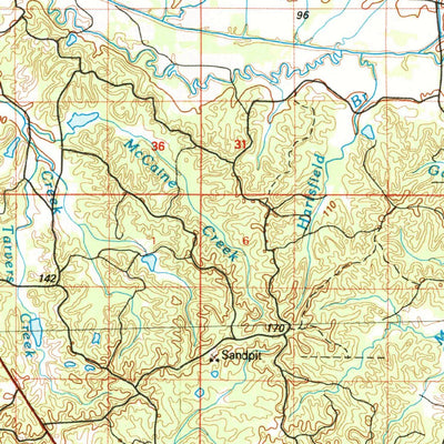 United States Geological Survey Oxford, MS (1990, 100000-Scale) digital map