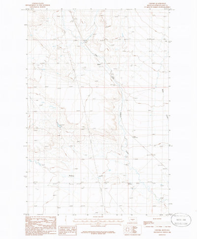 United States Geological Survey Oxford, MT (1986, 24000-Scale) digital map