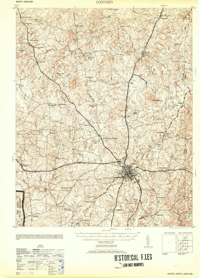 United States Geological Survey Oxford, NC (1953, 62500-Scale) digital map