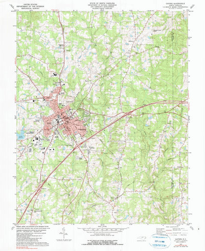 United States Geological Survey Oxford, NC (1981, 24000-Scale) digital map