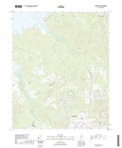 United States Geological Survey Oxford North, MS (2021, 24000-Scale) digital map