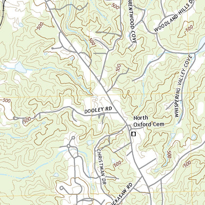 United States Geological Survey Oxford North, MS (2021, 24000-Scale) digital map