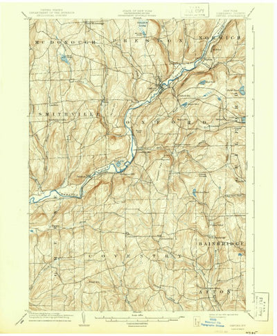 United States Geological Survey Oxford, NY (1904, 62500-Scale) digital map