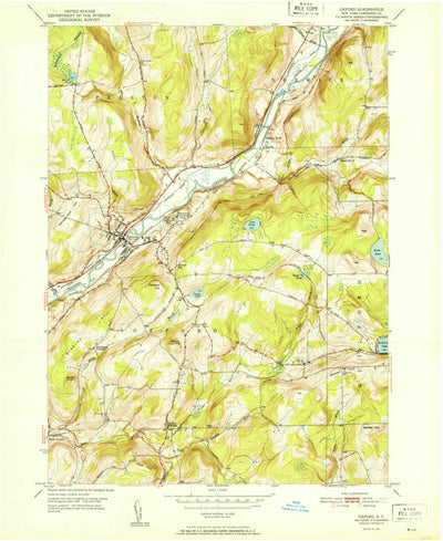 United States Geological Survey Oxford, NY (1951, 24000-Scale) digital map